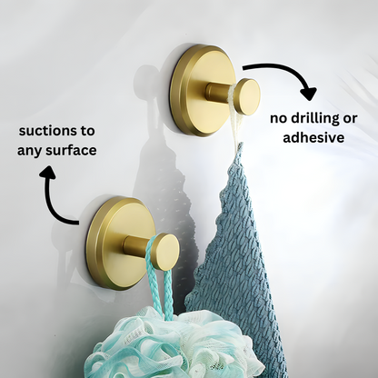 Easy-Install Suction Hooks with 15 lb Weight Capacity - 4-Pack