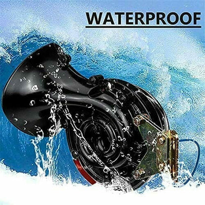 High-Impact Vehicle Horn with Integrated Compressor