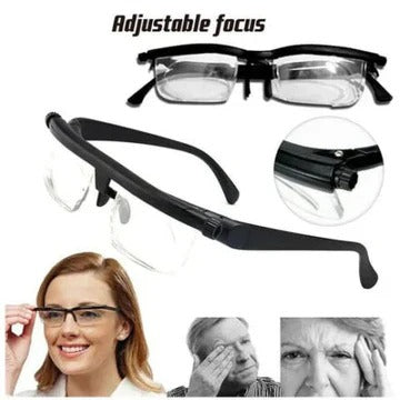 Versatile Vision Glasses with Adjustable Focus Dial