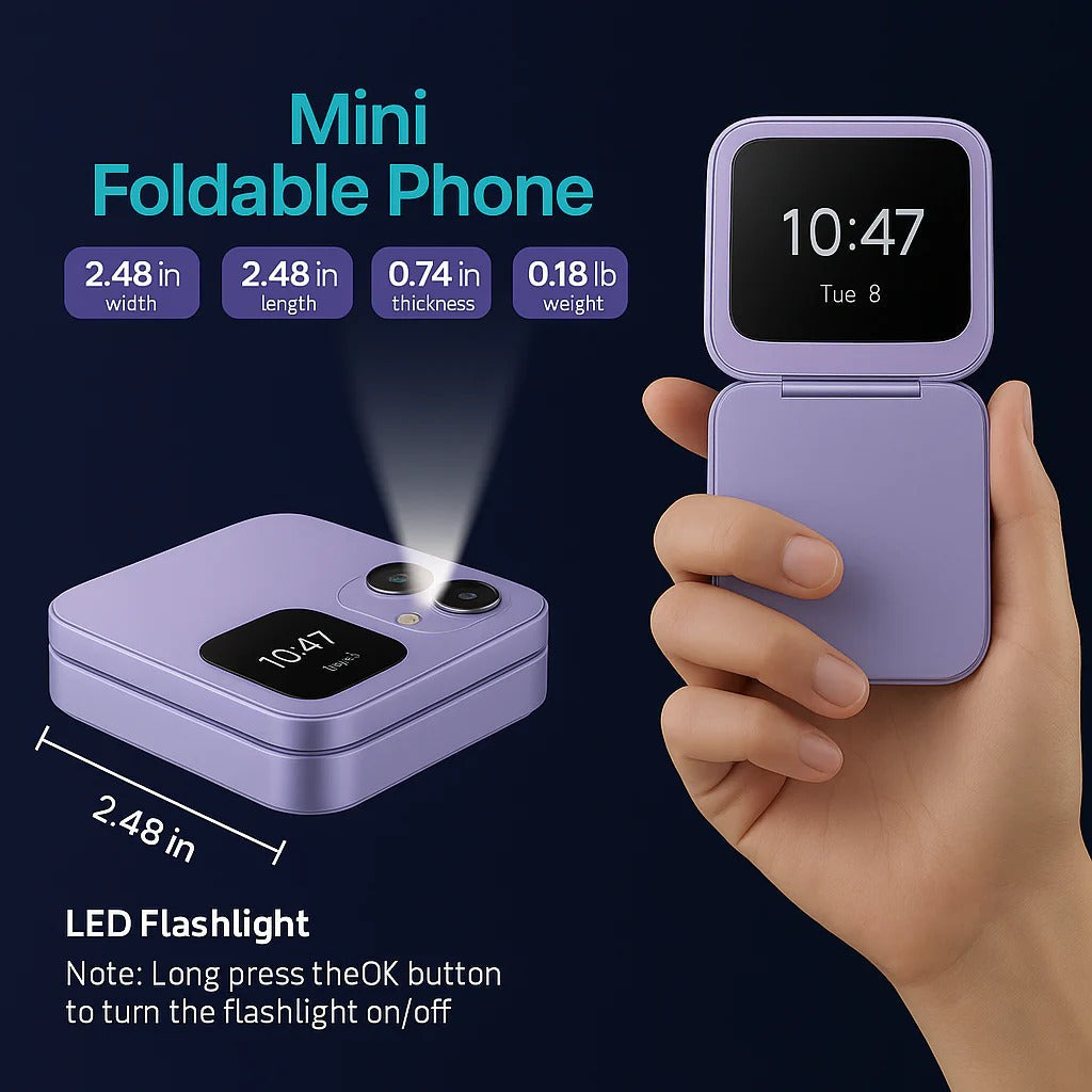 Senior-Friendly Flip Phone with Large Display and Clear Audio