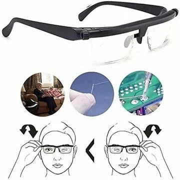 Versatile Vision Glasses with Adjustable Focus Dial