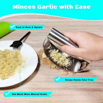 Effortless Garlic Crusher with Built-in Bottle Opener