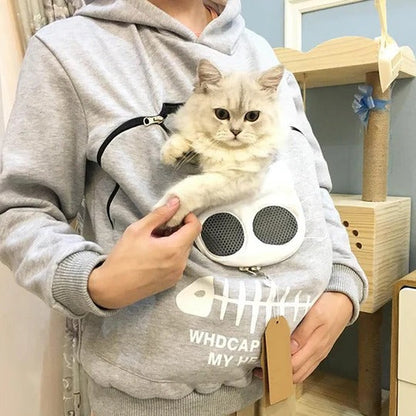 Cozy Hoodie with Front Pocket for Small Pet Comfort
