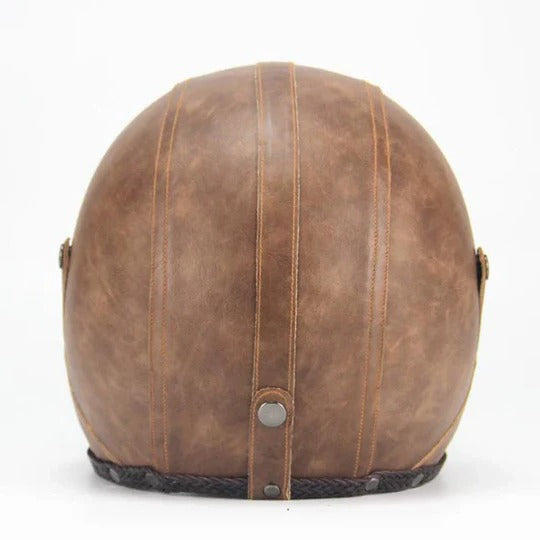 Classic Open-Face Motorcycle Helmet with Removable Goggles
