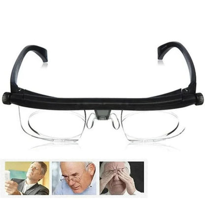 Versatile Vision Glasses with Adjustable Focus Dial