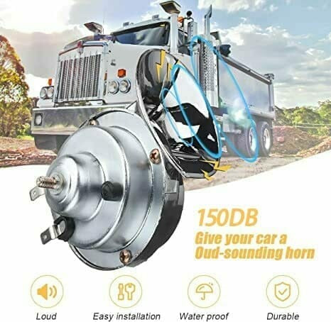 High-Impact Vehicle Horn with Integrated Compressor