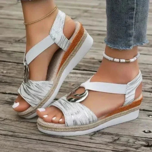 Stylish Arch Support Slip-On Wedge Sandals for Women