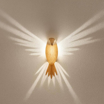 Wall Lamp with Bird Silhouette and Wing Projection - Warm White LED
