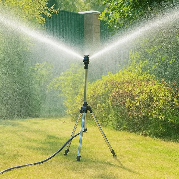 360° Adjustable Tripod Sprinkler for Efficient Lawn Coverage