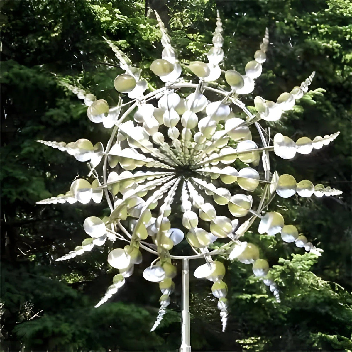 Vibrant Outdoor Kinetic Metal Garden Spinner for Dynamic Decor
