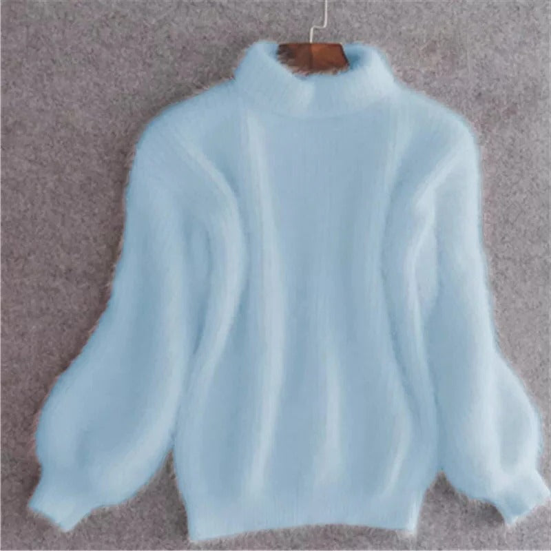 Chic Oversized Sweater with Open Weave and Classic Crew Neck