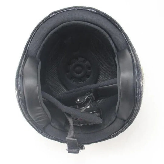 Classic Open-Face Motorcycle Helmet with Removable Goggles