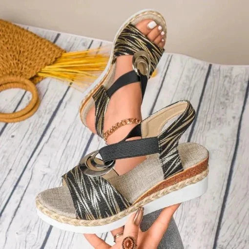 Stylish Arch Support Slip-On Wedge Sandals for Women