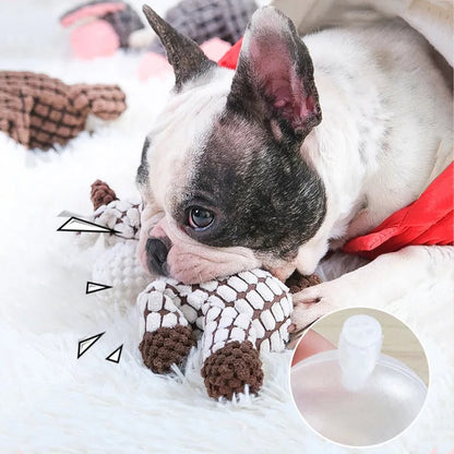 Long-Lasting Plush Canine Companion with Squeaker for Active Dogs