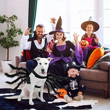 Creepy Crawler Pet Outfit with Eight Faux Legs and Adjustable Straps