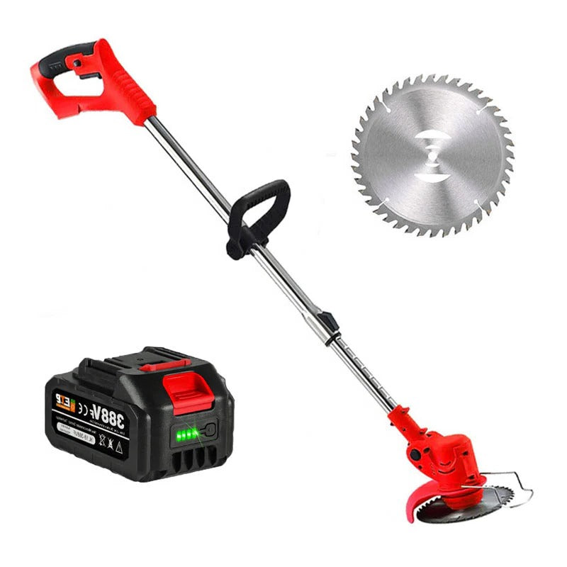 24V Cordless Grass Cutter with Telescopic Handle and Three Blades