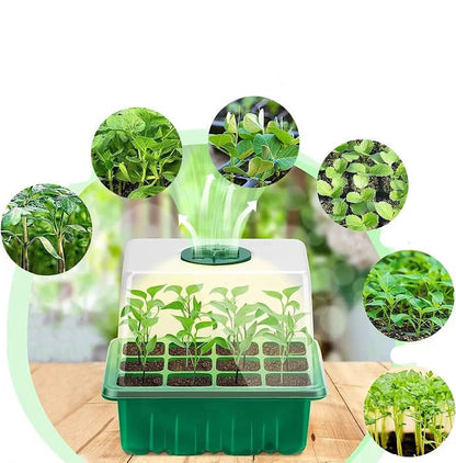 Seedling Starter Tray with Full Spectrum Grow Light and Humidity Dome