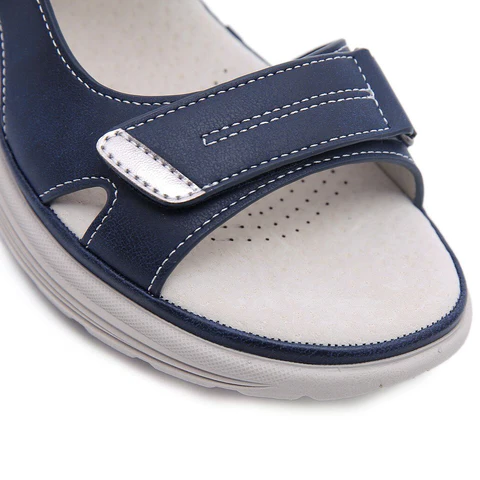 Adjustable Straps Women's Summer Walking Sandals - Orthopedic Platform in Nude, Blue, Black