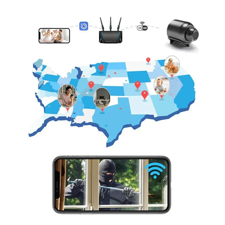 Compact Wireless HD Security Camera with Night Vision