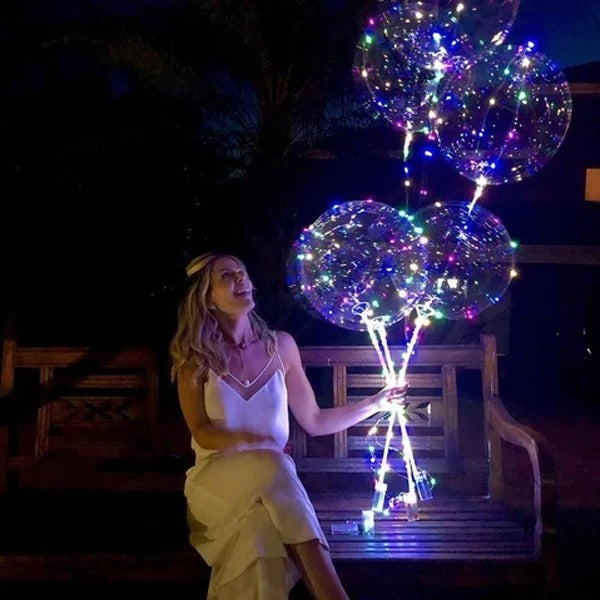 Illuminating Color-Shift Balloons with Reusable Stand, 18-24in