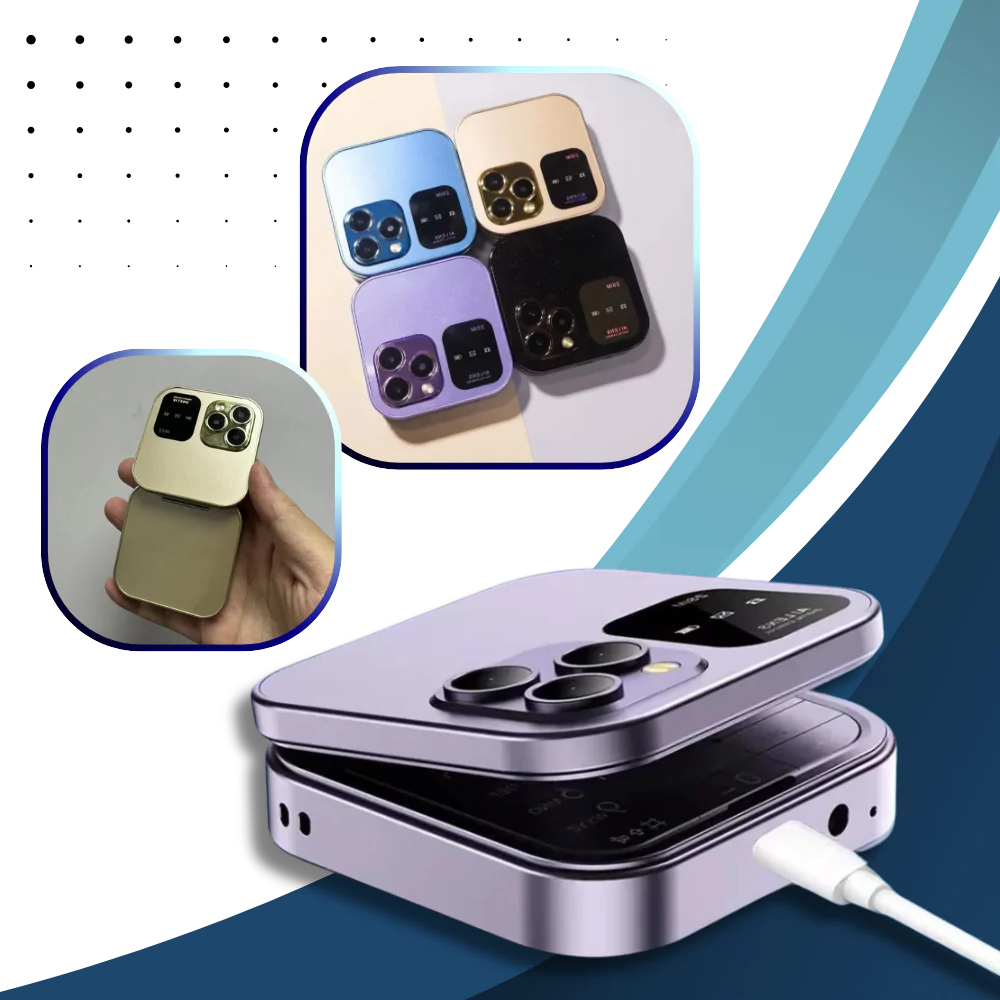 Compact Flip Phone with Dual SIM and Camera Functionality