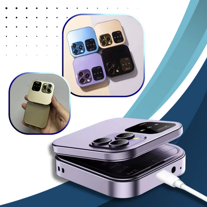 Compact Flip Phone with Dual SIM and Camera Functionality