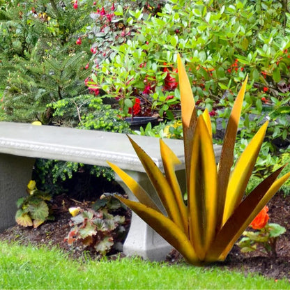 Rustic Steel Agave Plant Sculpture for Effortless Elegance
