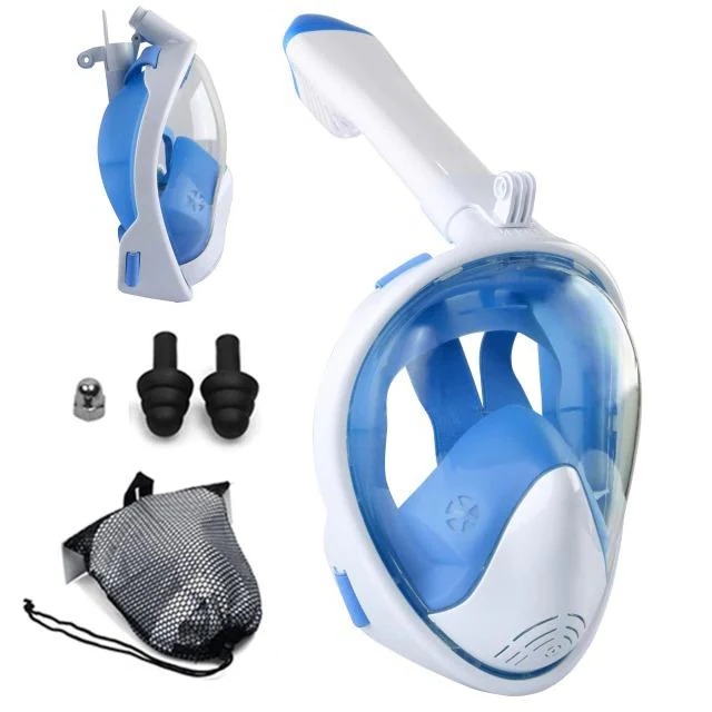 All-Around Snorkeling Mask with Ball Valve Seal and Camera Holder