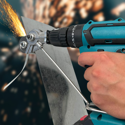 Versatile Drill Attachment for Effortless Metal Cutting