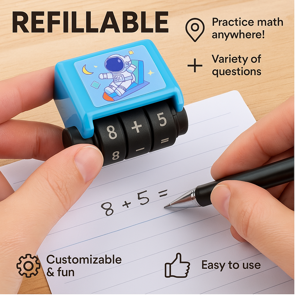 Smart Math Practice Roller with Adjustable Bands and Comfortable Grip