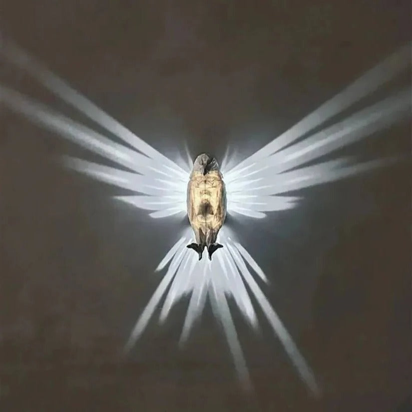 Wall Lamp with Bird Silhouette and Wing Projection - Warm White LED