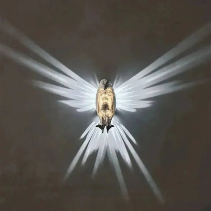 Wall Lamp with Bird Silhouette and Wing Projection - Warm White LED