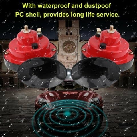 High-Impact Vehicle Horn with Integrated Compressor