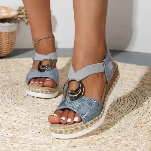 Stylish Arch Support Slip-On Wedge Sandals for Women