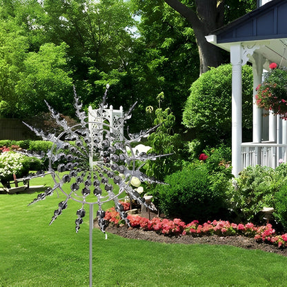 Vibrant Outdoor Kinetic Metal Garden Spinner for Dynamic Decor