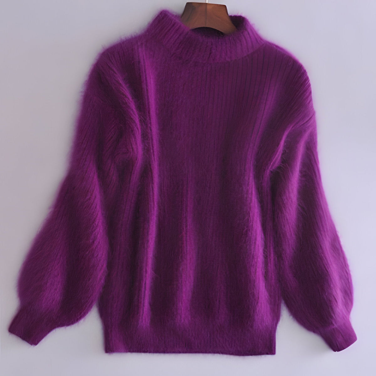Chic Oversized Sweater with Open Weave and Classic Crew Neck