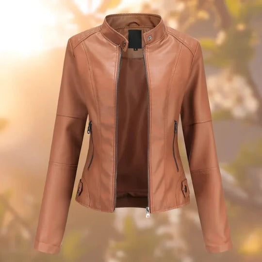 Sophisticated Stand-Up Collar Jacket for Everyday Elegance