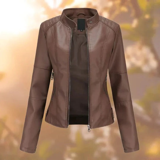 Sophisticated Stand-Up Collar Jacket for Everyday Elegance