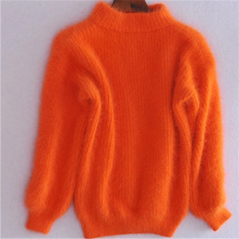 Chic Oversized Sweater with Open Weave and Classic Crew Neck
