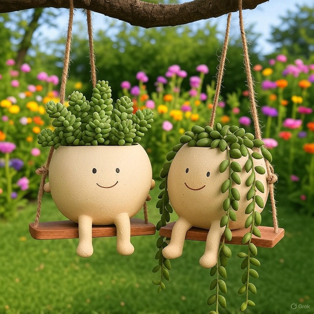 Charming Suspended Planter for Small Greens