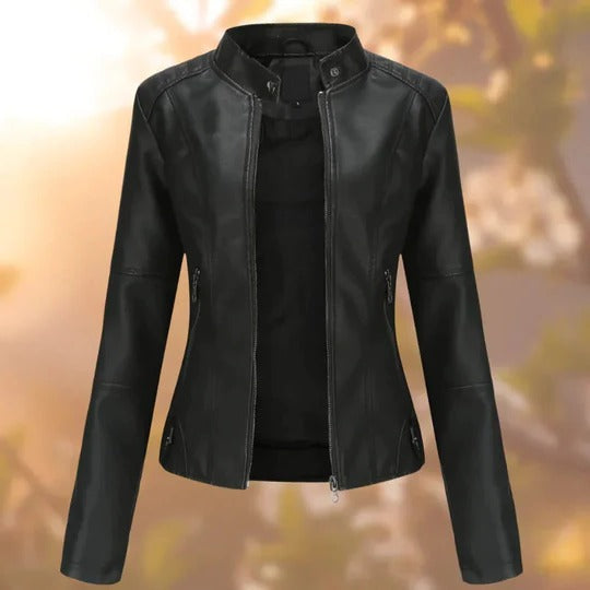 Sophisticated Stand-Up Collar Jacket for Everyday Elegance