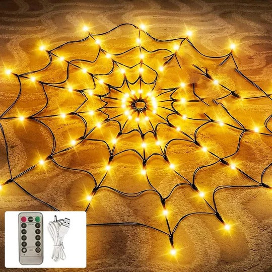 Enchanting Glow Spider Web Lights for Festive Décor