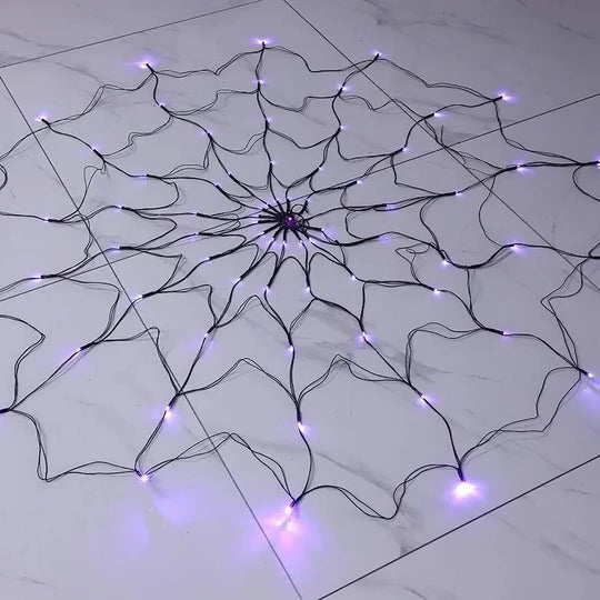 Enchanting Glow Spider Web Lights for Festive Décor