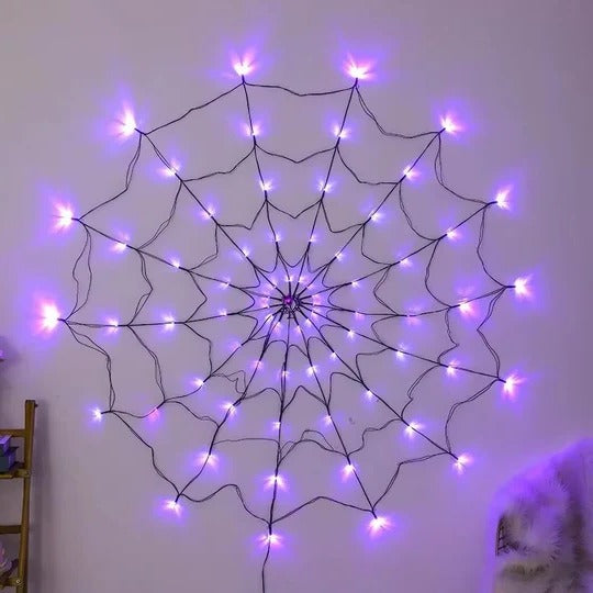 Enchanting Glow Spider Web Lights for Festive Décor