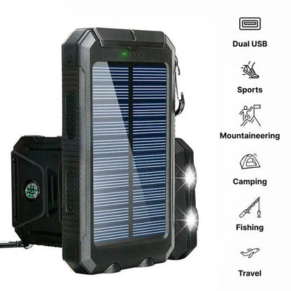 Massive 500,000 mAh Solar-Powered Portable Charger with Dual Outputs