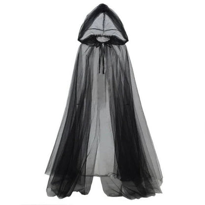 Elegant Hooded Cape for Adult Halloween Costumes