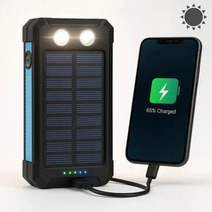 30,000mAh EcoCharge Waterproof Power Bank with Solar Support