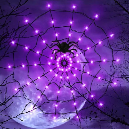 Enchanting Glow Spider Web Lights for Festive Décor