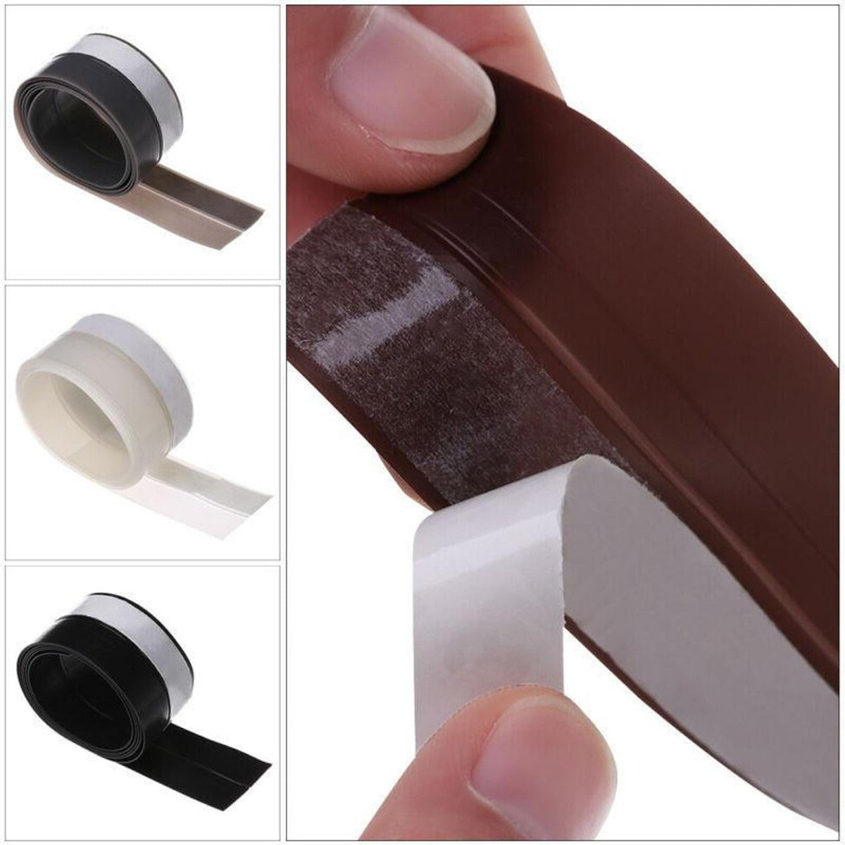Weatherproof Door Seal Strip - 16.4 ft Adhesive Barrier