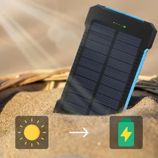 Massive 500,000 mAh Solar-Powered Portable Charger with Dual Outputs